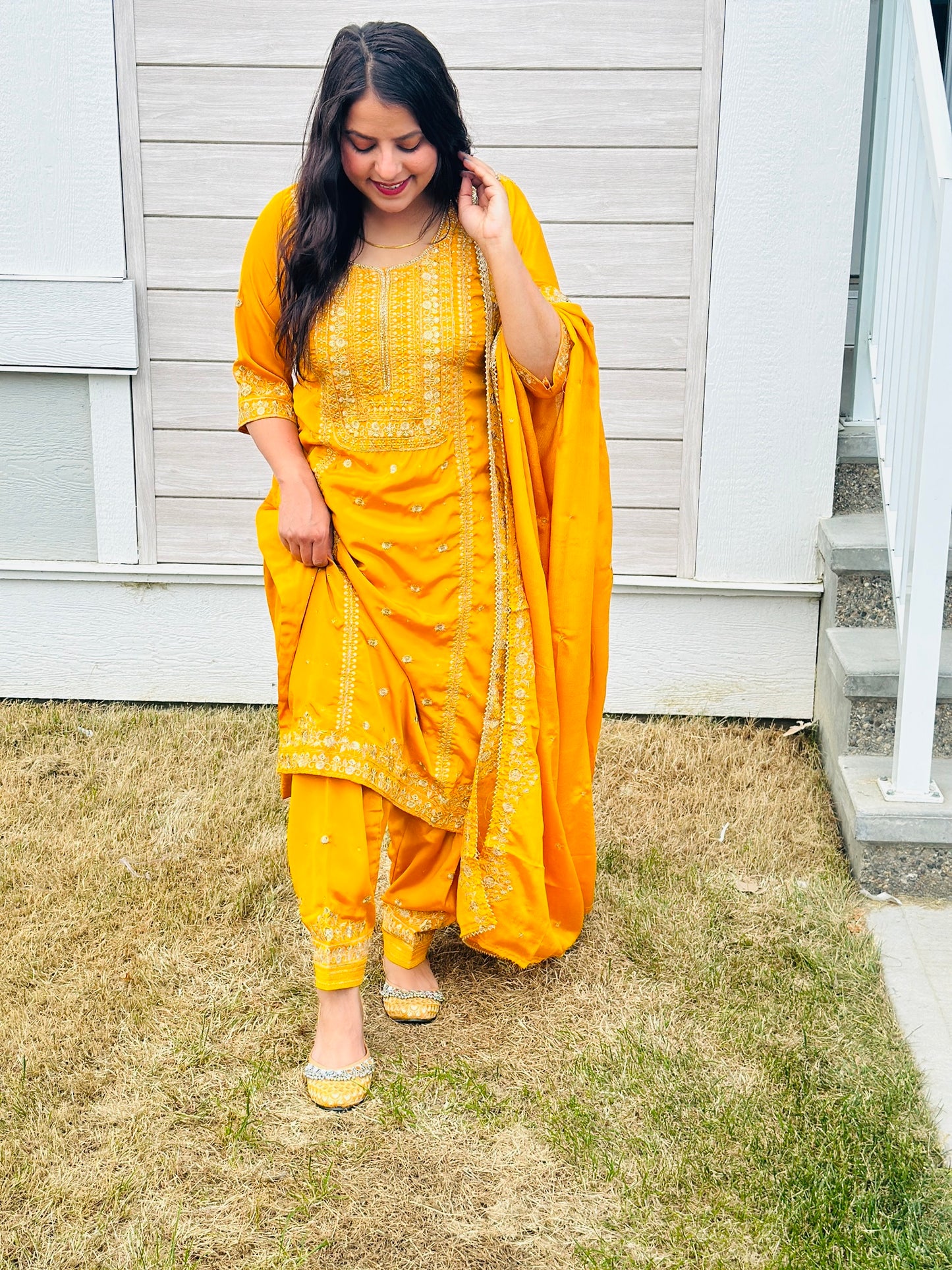 Mustard Salwar suit